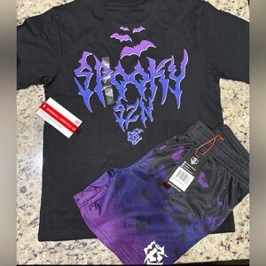 Baseball lifestyle shirt and matching shorts NWT